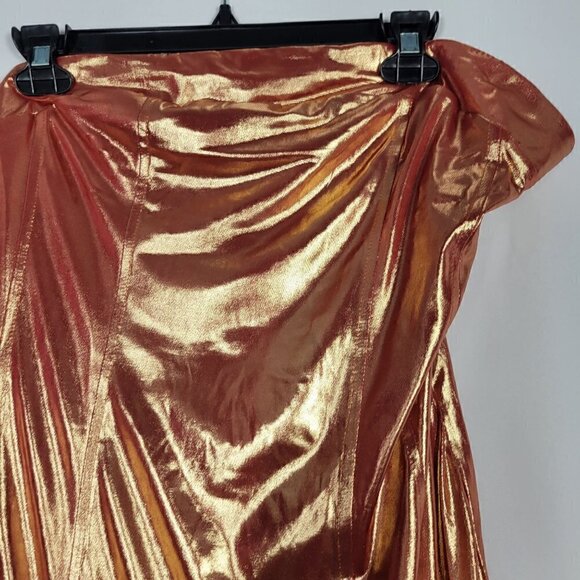 NWT Urban Outfitters Kristy Disco Bronze Metallic Strapless Mini Dress Size XL - Picture 5 of 16